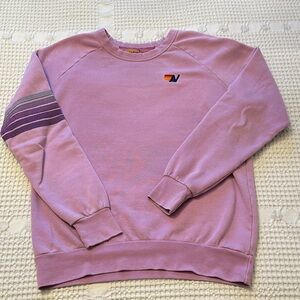 Aviator Nation Lavender Crewneck Sweater, size small